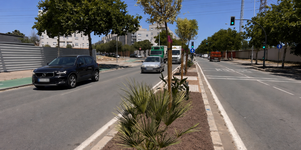 El Gobierno de Sanz culmina la renovación paisajística de la mediana de la avenida de San Jerónimo con una inversión superior a 170 000 euros