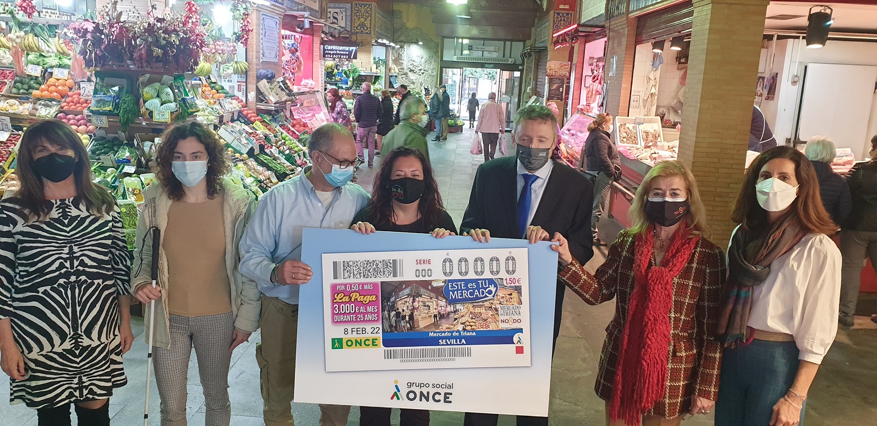 La ONCE dedica su cupón del próximo 8 de febrero al mercado de abastos de  Triana — Actualidad