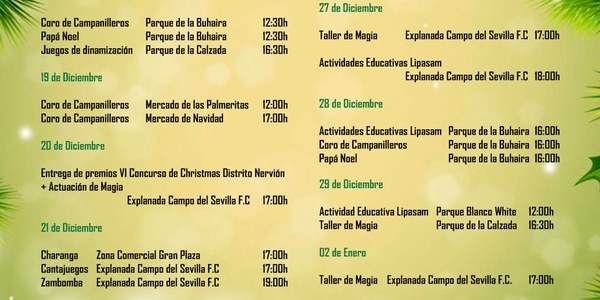 Actividades navideñas del Distrito Nervión