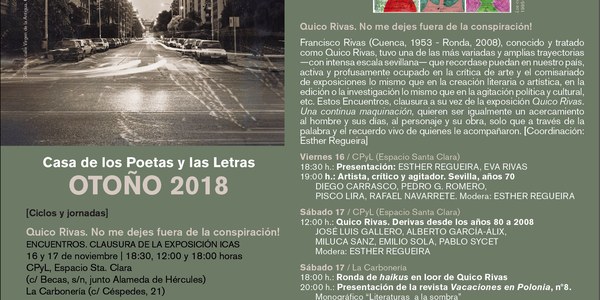 Encuentros: "Quico Rivas. ¡No me dejes fuera de la conspiración!"