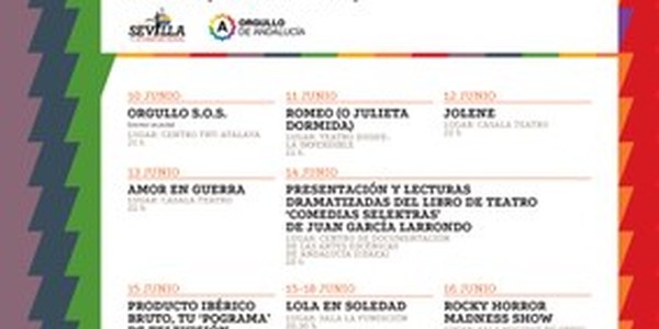 (09/06/2017) Sevilla acoge la I Muestra de Teatro con Orgullo que convertirá la ciudad en el referente teatral LGTBI del sur de Europa