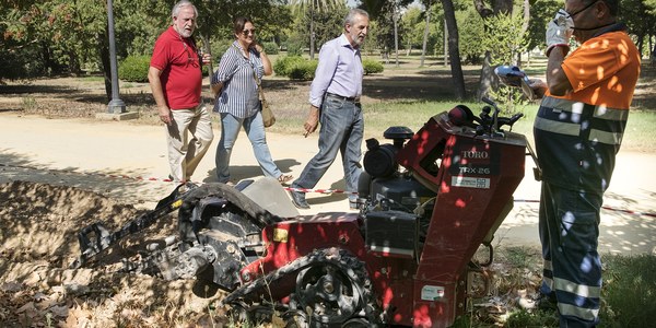 (19/08/2017) Arranca la segunda fase de la instalación del riego automático en el Parque Amate con un presupuesto de 200.000 euros