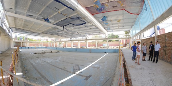 (31/8/2017) La reforma integral de la piscina de Tiro de Línea avanza en su ejecución hasta el 80 por ciento