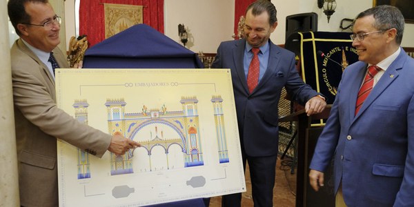 (8/9/2017) El Círculo Mercantil de Sevilla protagoniza el diseño ganador del concurso de ideas de la Portada de la Feria de Abril 2018