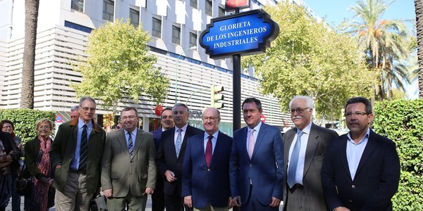 El Ayuntamiento de Sevilla inaugura la nueva Glorieta de los Ingenieros Industriales en el Distrito Sur, como homenaje a este colectivo profesional