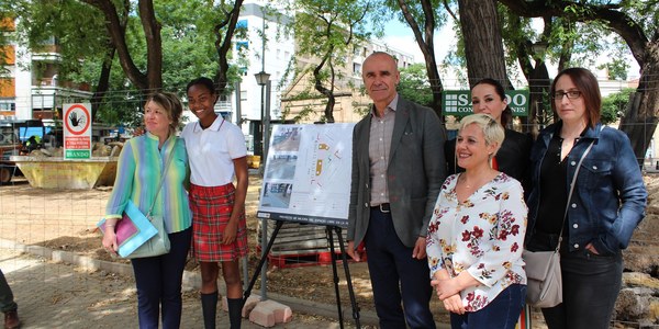 El Ayuntamiento reurbaniza la Plaza Tívoli en el Distrito Nervión con una nueva reordenación, pavimento, mobiliario urbano, fuente de agua potable, luminarias led y una zona de juegos infantiles totalmente renovada
