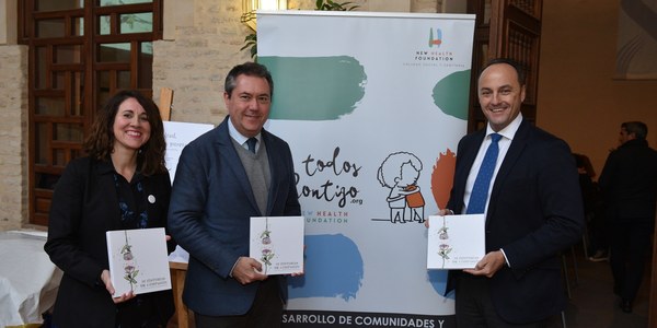 El Palacio de los Marqueses de La Algaba acoge una exposición de la Fundación New Health que relata historias de personas que con la ayuda de voluntarios y profesionales afrontan enfermedades crónicas  o la fase final de sus vidas