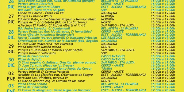 Lipasam organiza actividades, conciertos y talleres para niños en todos los barrios de la ciudad dentro del programa navideño Alumbra
