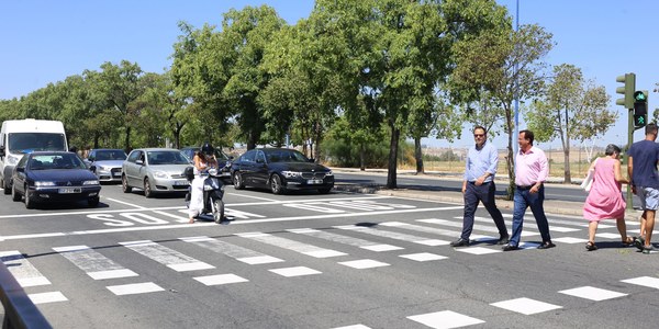 Renovación de la pintura de 13 arterias principales de la ciudad con mejoras para la seguridad vial