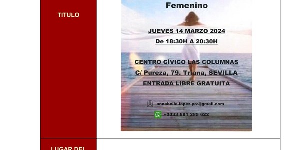 Charla "Liberaciones emocionales: El Sagrado Femenino"