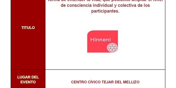 TALLER DE VIDA SENCILLA  Hinneni I