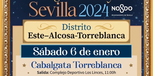 Cartel Cabalgatas de Reyes Distrito Este-Alcosa-Torreblanca 2024