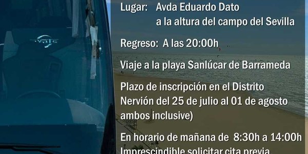 Viaje a la Playa del Distrito Nervión