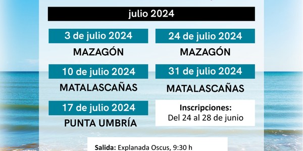 VIAJES A LAS PLAYAS DE MATALASCAÑAS – PUNTA UMBRÍA - MAZAGÓN