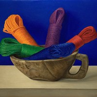 10 ANTOINE CAS. Cuerdos o locos..., Óleo sobre lienzo, 46x38 cm