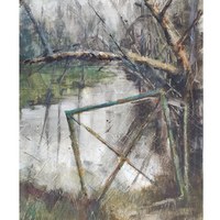 32. PEDRO ALFONSO MÉNDEZ - "Soledad". Acuarela sobre papel. 60 x 50 cms.