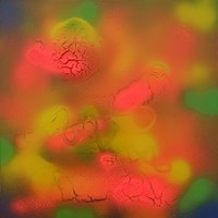 36. DAVID PAYÁN - "Atmósfera". Spray sobre tabla. 30 x 30 cms.