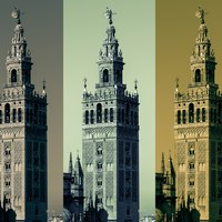 44. DANIEL SALVADOR-ALMEIDA GONZÁLEZ - "Giralda Filtrada". Estudio digital de la Giralda en papel Canson de algodón 70X32