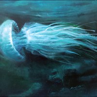 46. MIGUEL SOTO - "Nocturnal emission". Óleo sobre lienzo. 126 x 83 cms.