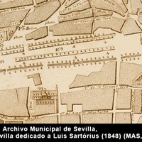 ©ICAS-SAHP, Archivo Municipal de Sevilla, Plano de Sevilla dedicado a Luis Sartórius (1848) (MAS, Pl. II-8-26).