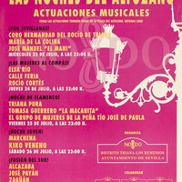 22. Velá de Santiago y Santa Ana. Las noches del Altozano: actuaciones musicales. Cartel. ©ICAS-SAHP, Archivo Municipal de Sevilla