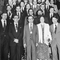 02.- Primera Diputación Provincial democrática tras la toma de posesión con Manuel del Valle al frente. 1979 ©ICAS-SAHP, Fototeca Municipal de Sevilla, fondo Alcaldía de Sevilla
