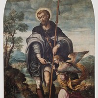 37. San Roque. Óleo sobre tabla, atribuido a Hernando de Esturmio. ©José Manuel Santos Madrid (IAPH, 2015)