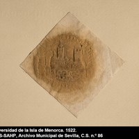 Universidad de la Isla de Menorca. 1522. ICAS-SAHP, Archivo Municipal de Sevilla, C.S. n.º 86
