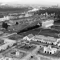 Vista cenital del recinto de la Exposición Iberoamericana donde se divisan algunos de los 114 pabellones nacionales e internacionales que formaron parte del certamen. 1929 ©ICAS-SAHP, Fototeca Municipal de Sevilla, fondo Sánchez del Pando