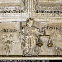 43 Sala Capitular Baja. Decoración friso superior. Caridad y Justicia - Ver pág. 79-95  Tomo I