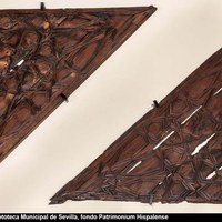 20 Carpintería mudéjar. Pechinas de madera procedentes del convento de Santa Clara.  Ver pp. 219-235 Tomo I