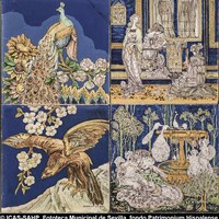 03 Anónimo. Azulejos de tema simbolista. Cerámica Santa Ana