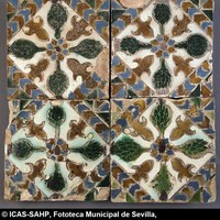04 Azulejos de cuerda seca mixta. Siglo XV