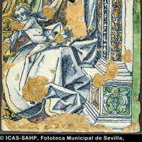 02 Círculo de Francisco Niculoso Pisano (atribuido). Azulejo. Siglo XVI. Ver op.cit. p. 78. Tomo II