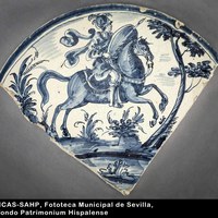08 Azulejo plano pintado en forma de sector circular. Siglo XVIII. Ver op.cit. p. 87. Tomo II