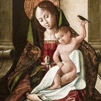 02 Maestro de la Mendicidad.  Retablo –Tríptico de la Virgen con el Niño.