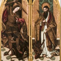 03 Maestro de la Mendicidad.  Retablo –San Miguel Arcángel y San Bartolomé. Ca.1520-1530. Ver op.cit., pp.152-155 Tomo II