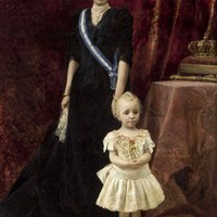 40 Gonzalo Bilbao Martínez.  Retrato de la reina María Cristina y Alfonso XIII niño. 1890. Ver op.cit., pp. 260-261. Tomo II