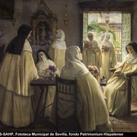 58 José Rico Cejudo.  Religiosas mercedarias preparando el altar del Niño Jesús. 1922. Ver op.cit., pp.302-303. Tomo II