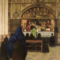 62 Alfonso Grosso.  Misa ante el Cristo tendido en la Catedral de Toledo. 1919. Ver op.cit., pp.312-113. Tomo II