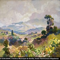 66 Gustavo Bacarisas Podestá.  Paisaje con el Pico Ruivo, Madeira. 1944. Ver op.cit., pp.322-323. Tomo II