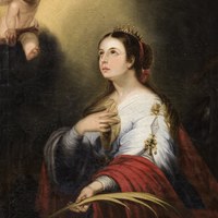 07 Salvador Gutiérrez de la Vega.  Santa Filomena. Ca. 1850. Iglesia de San Pablo de Aznalcázar. Depósito del Ayuntamiento de Sevilla. Ver op.cit., pp.  272-273. Tomo II